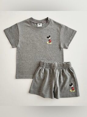 Disney At Noon Toddler Disney Friends Left Chest Print T-Shirt and Shorts Set